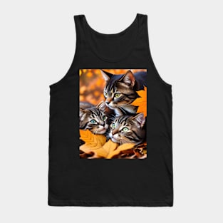 Cat Among Leaves Tank Top